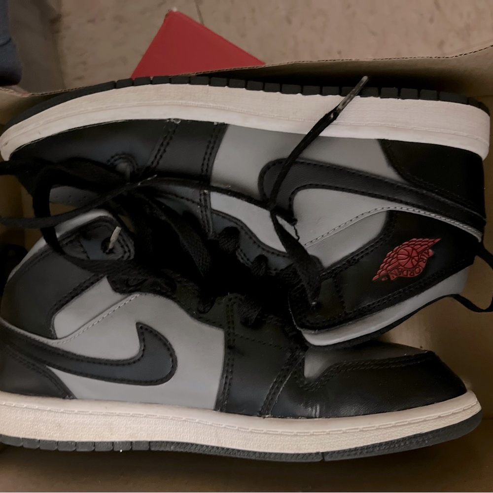 Black and grey Jordan 1